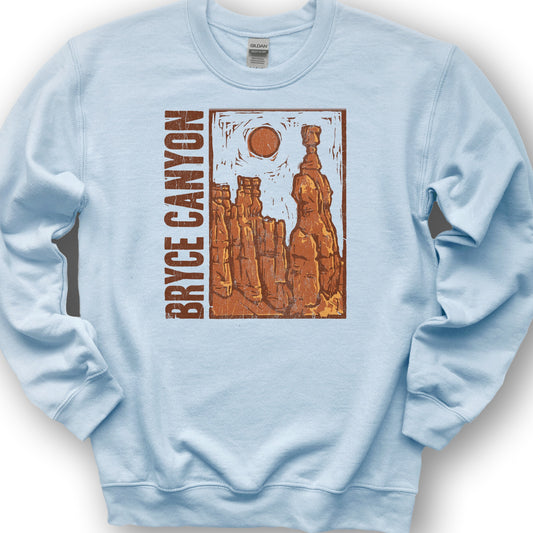 Bryce Canyon Hoodoo Sweatshirt - Light Blue