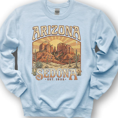 Sedona Arizona Sunset Sweatshirt - Light Blue