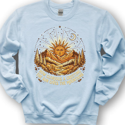 Glorious Greeting John Muir Sweatshirt - Light Blue