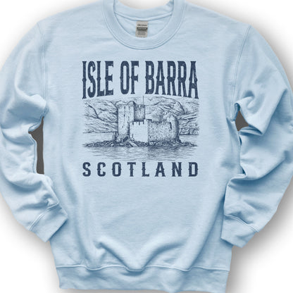 Isle of Barra Scotland Sketch Sweatshirt - Light Blue