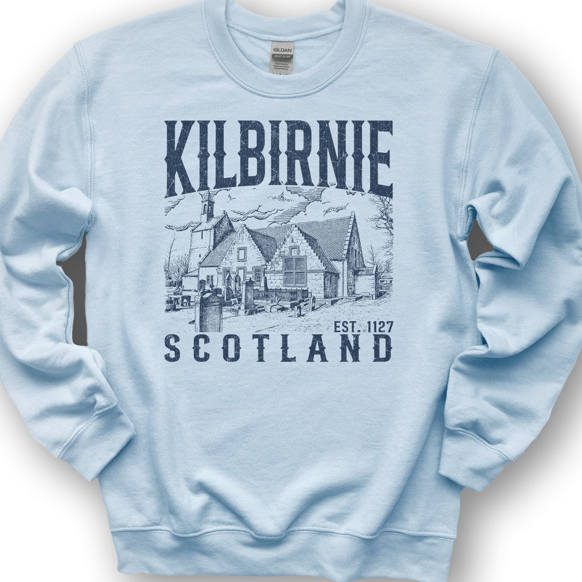 Kilbirnie Scotland Sketch Sweatshirt - Light Blue
