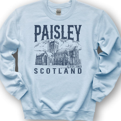 Paisley Scotland Sketch Sweatshirt - Light Blue