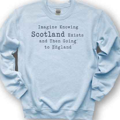 Scotland Exists Sweatshirt - Light Blue