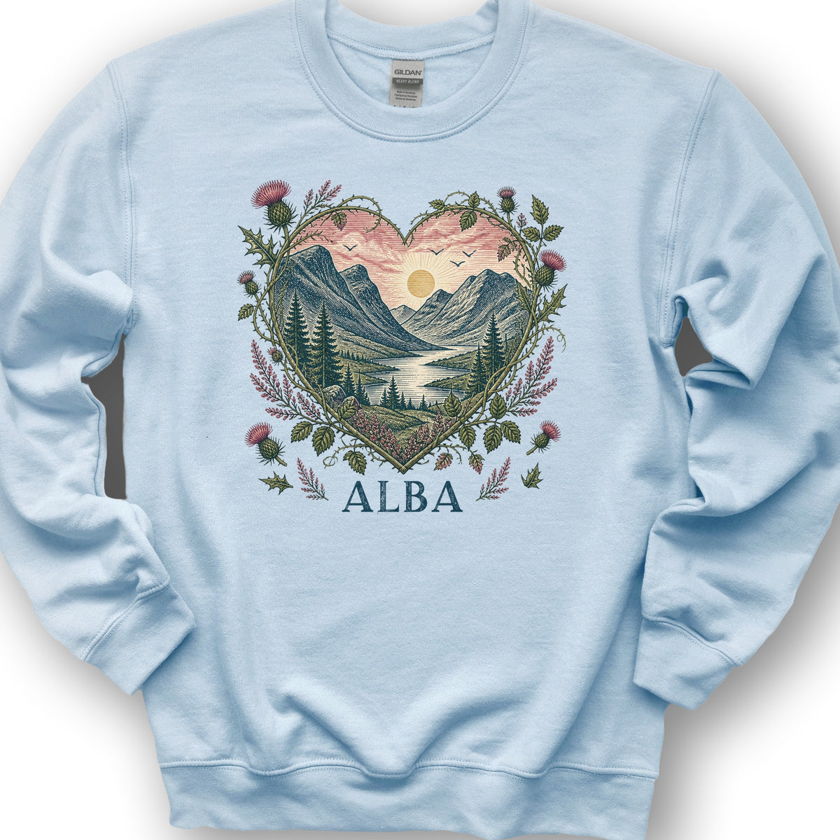 Alba Heart Sweatshirt - Light Blue