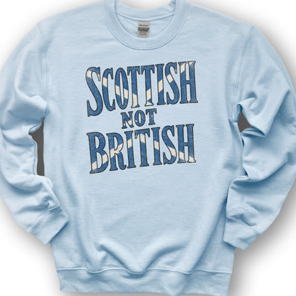 Scottish Not British Sweatshirt - Light Blue