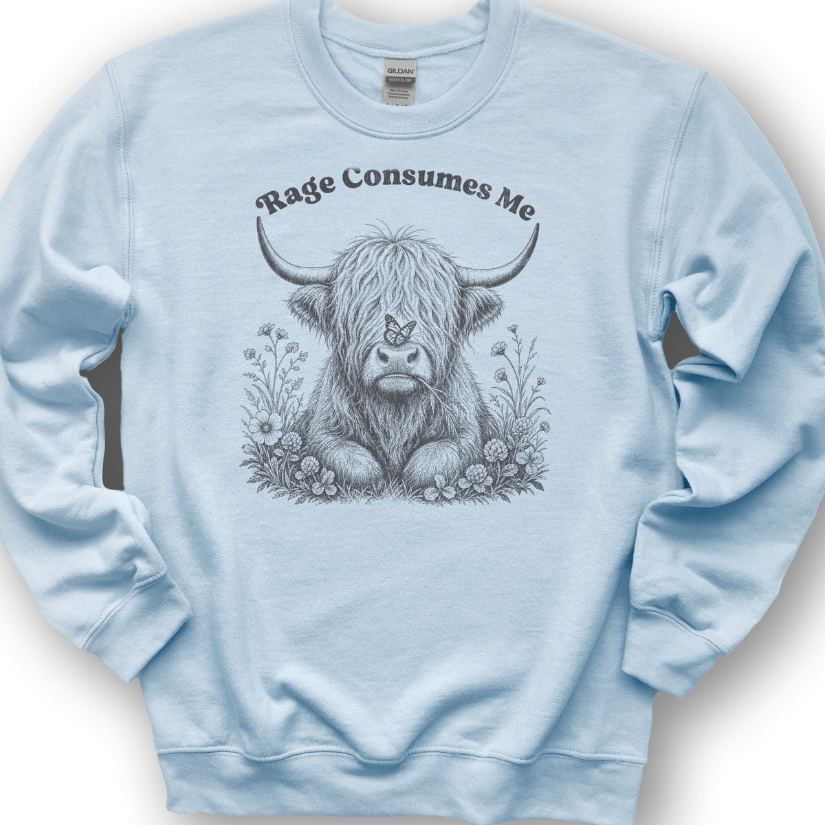 Raging Coo Monogram Sweatshirt - Light Blue