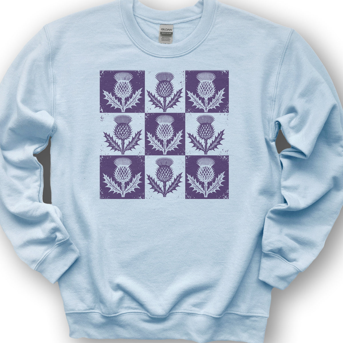 Thistle Box Pattern Sweatshirt - Light Blue