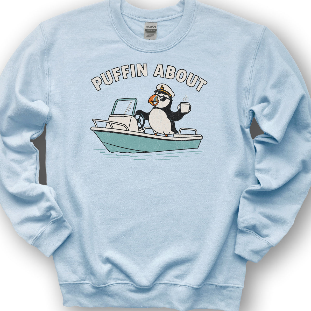 Puffin About Boat Sweatshirt - Light Blue