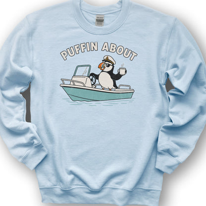 Puffin About Boat Sweatshirt - Light Blue