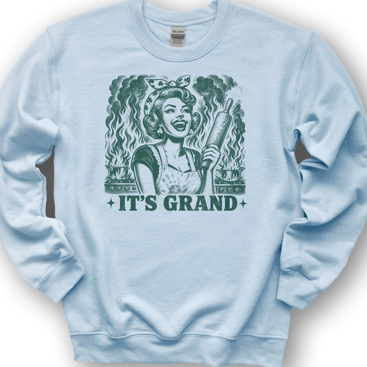 It's Grand Irish Sweatshirt - Light Blue