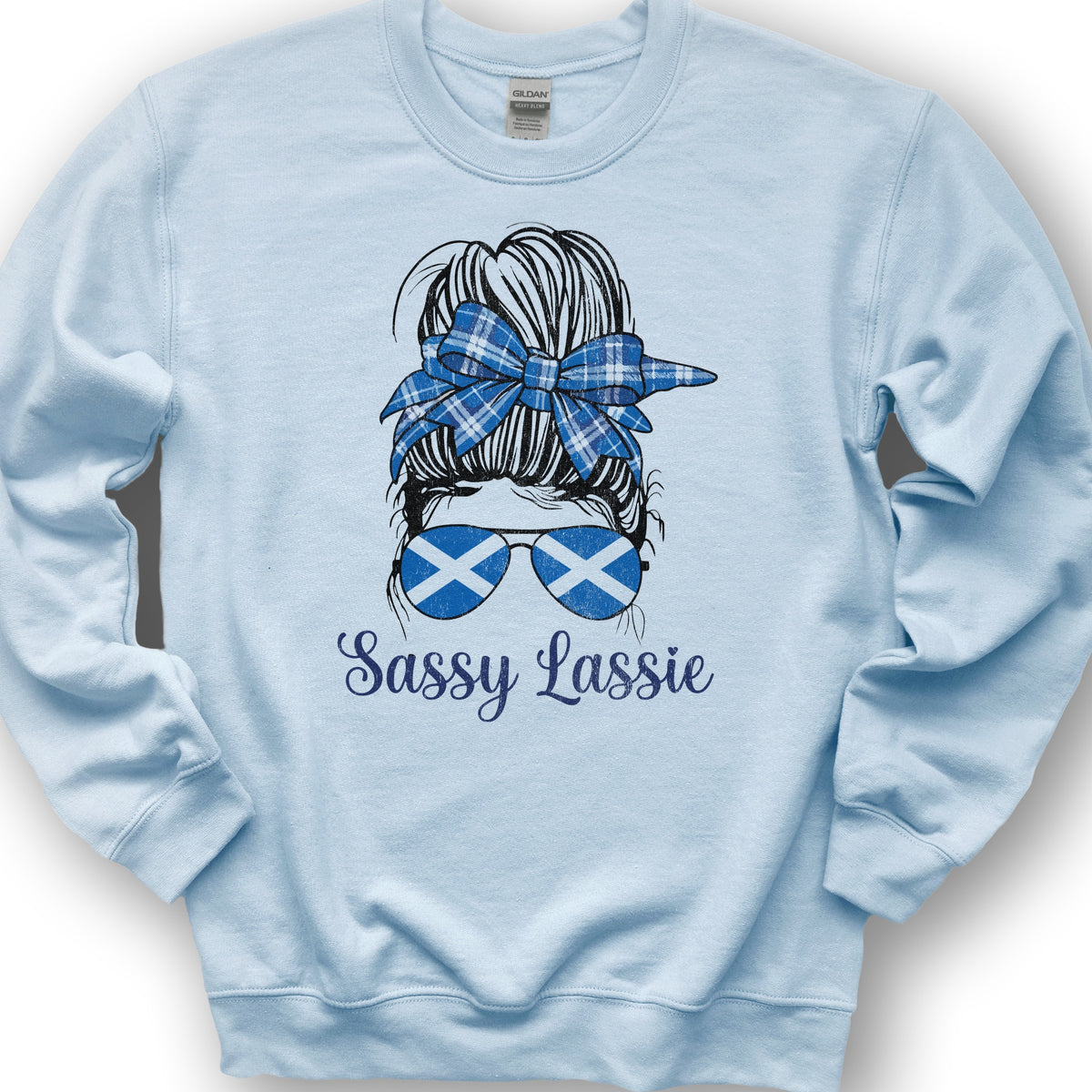Scottish Sassy Lassy Sweatshirt - Light Blue