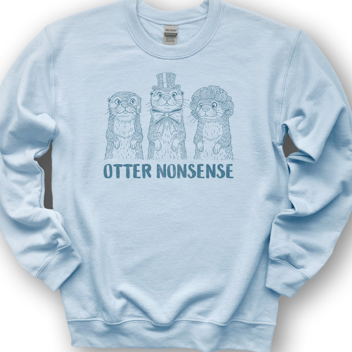 Otter Nonsense Sweatshirt - Light Blue