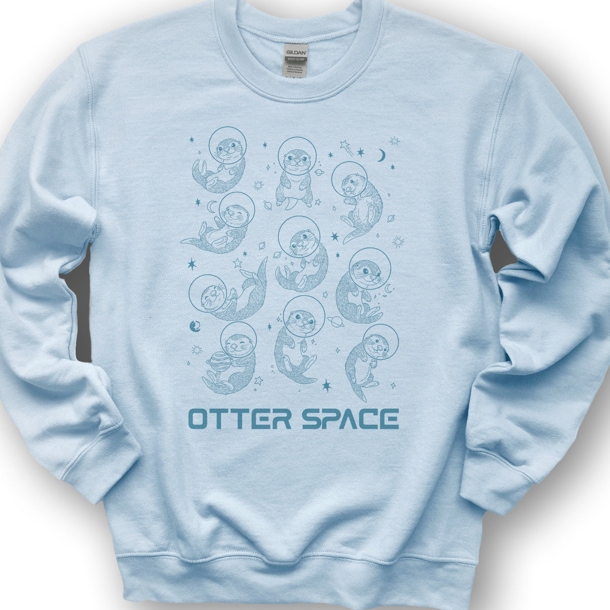 Otter Space Sweatshirt - Light Blue