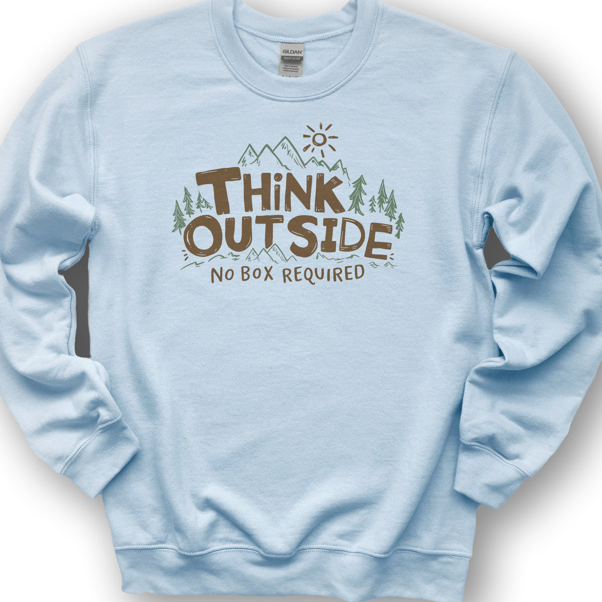 "Think Outside" Sweatshirt - Light Blue