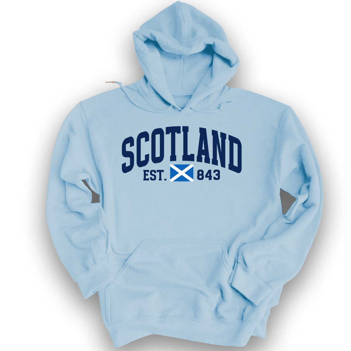Scotland Varsity Flag Hoodie - Light Blue