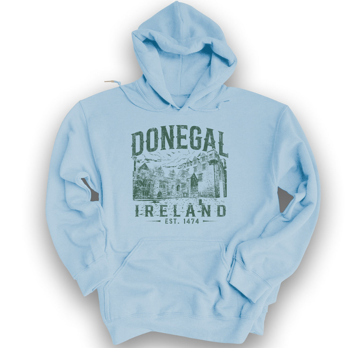 Donegal Ireland Sketch Hoodie - Light Blue