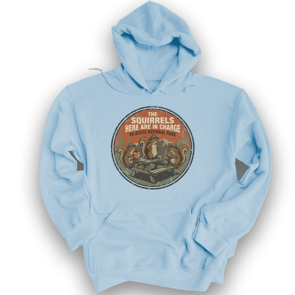2026022204 The Squirrels Here In The Charge - Gildan 18500 Hoodie - Light Blue