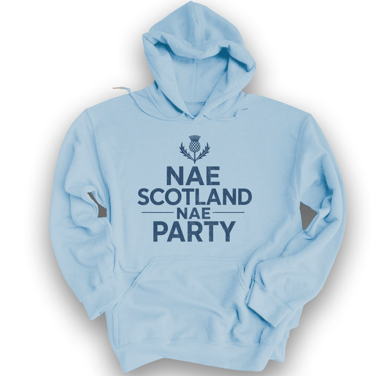 Nae Party Thistle Hoodie - Light Blue