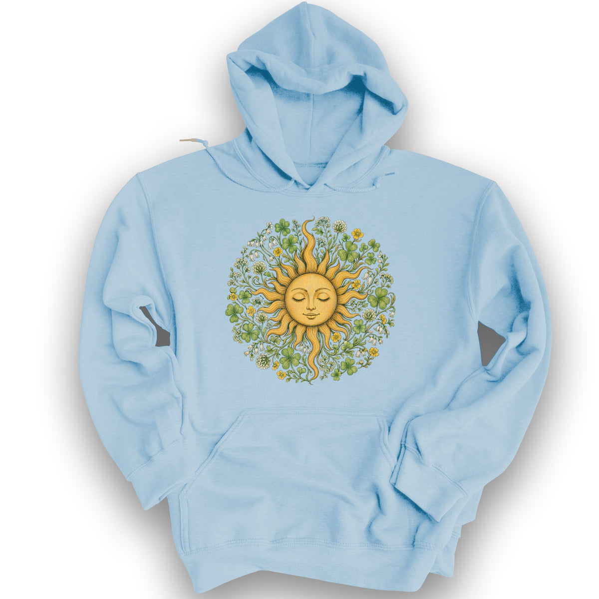 Shamrock Celestial Sun Hoodie - Light Blue