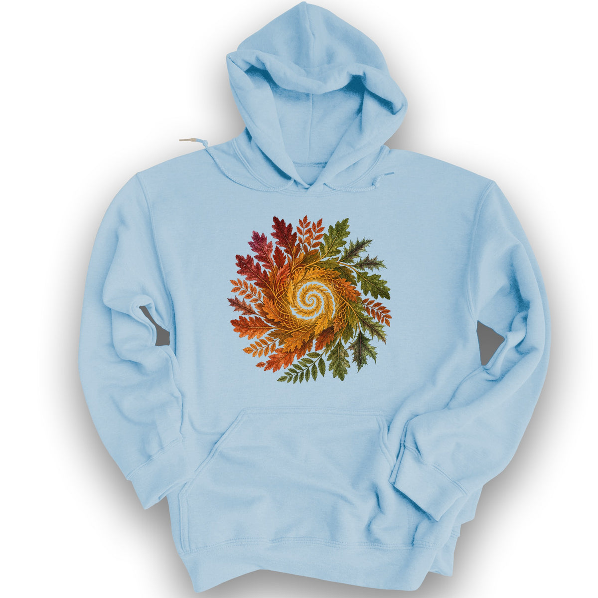 Autumn Spiral Hoodie - Light Blue