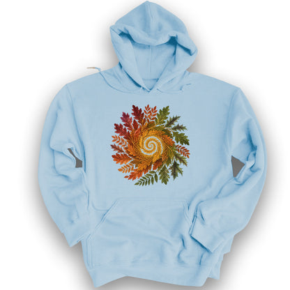 Autumn Spiral Hoodie - Light Blue