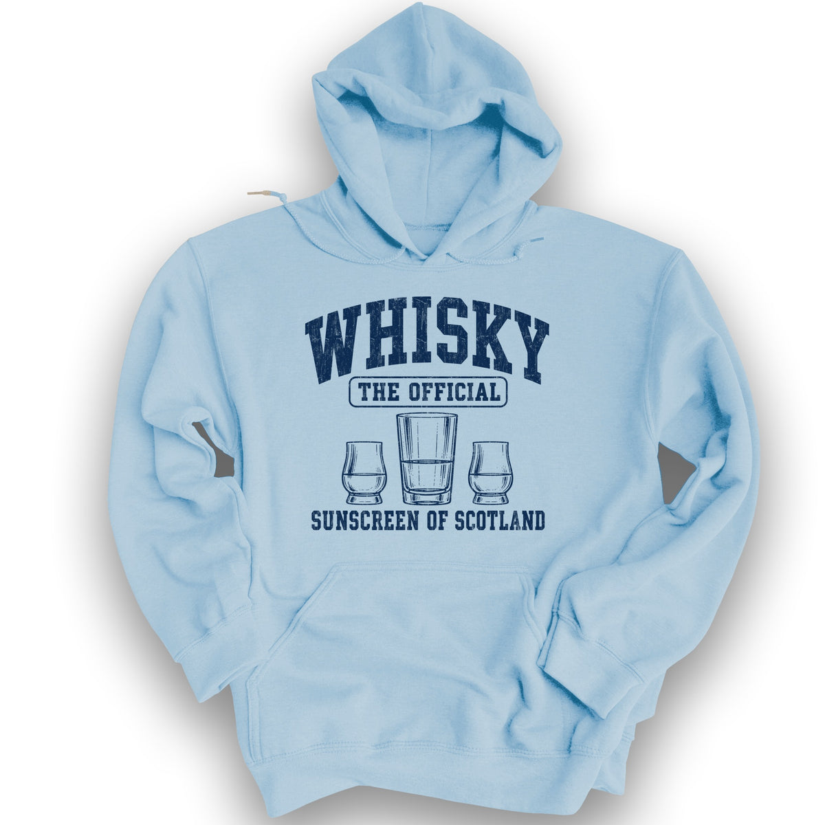 Whisky Scottish Sunscreen Hoodie - Light Blue