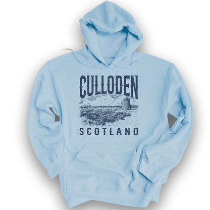 Culloden Scotland Sketch Hoodie - Light Blue