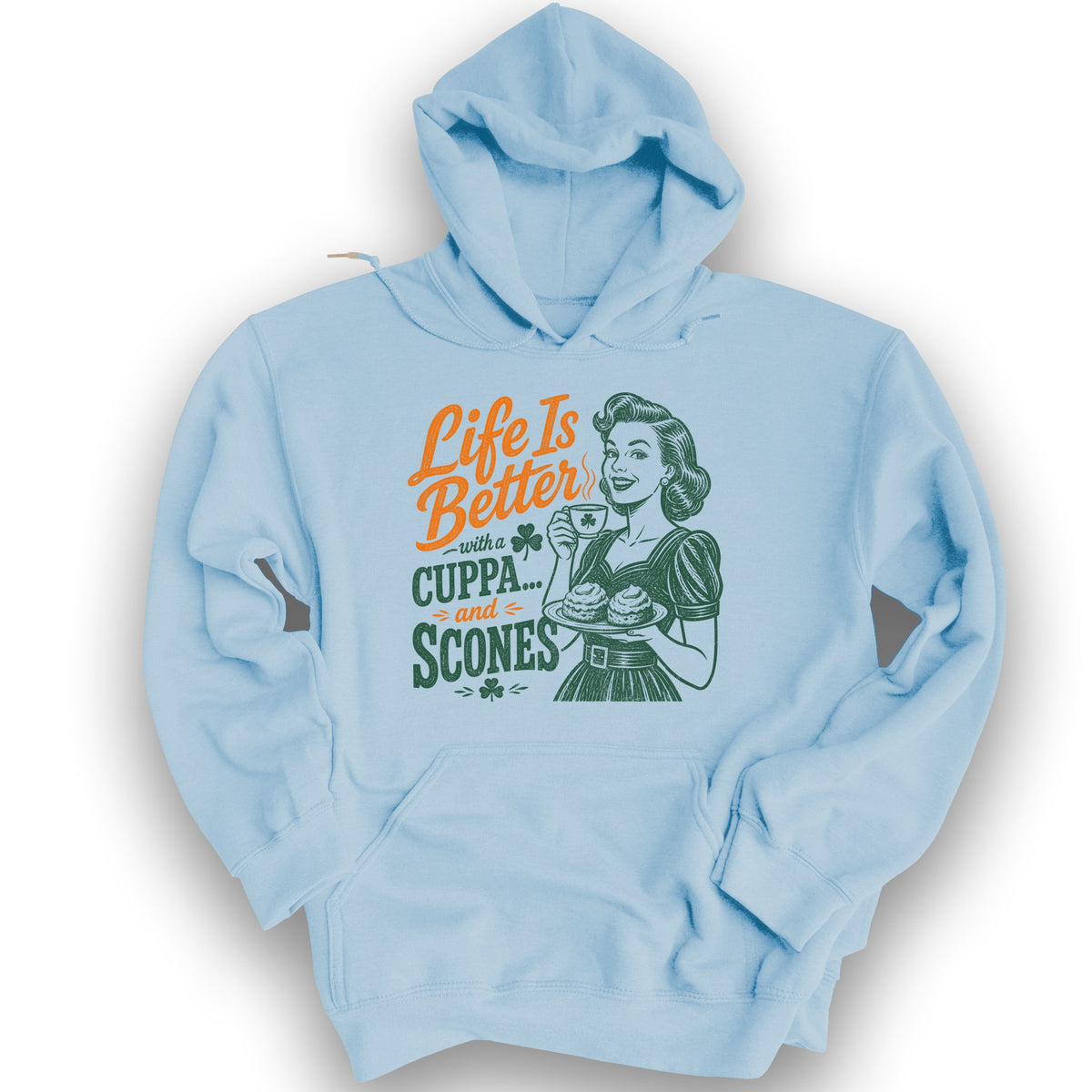 Cuppa Scones Hoodie - Light Blue