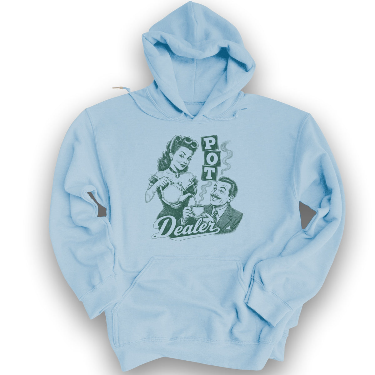 Pot Dealer Tea Hoodie - Light Blue