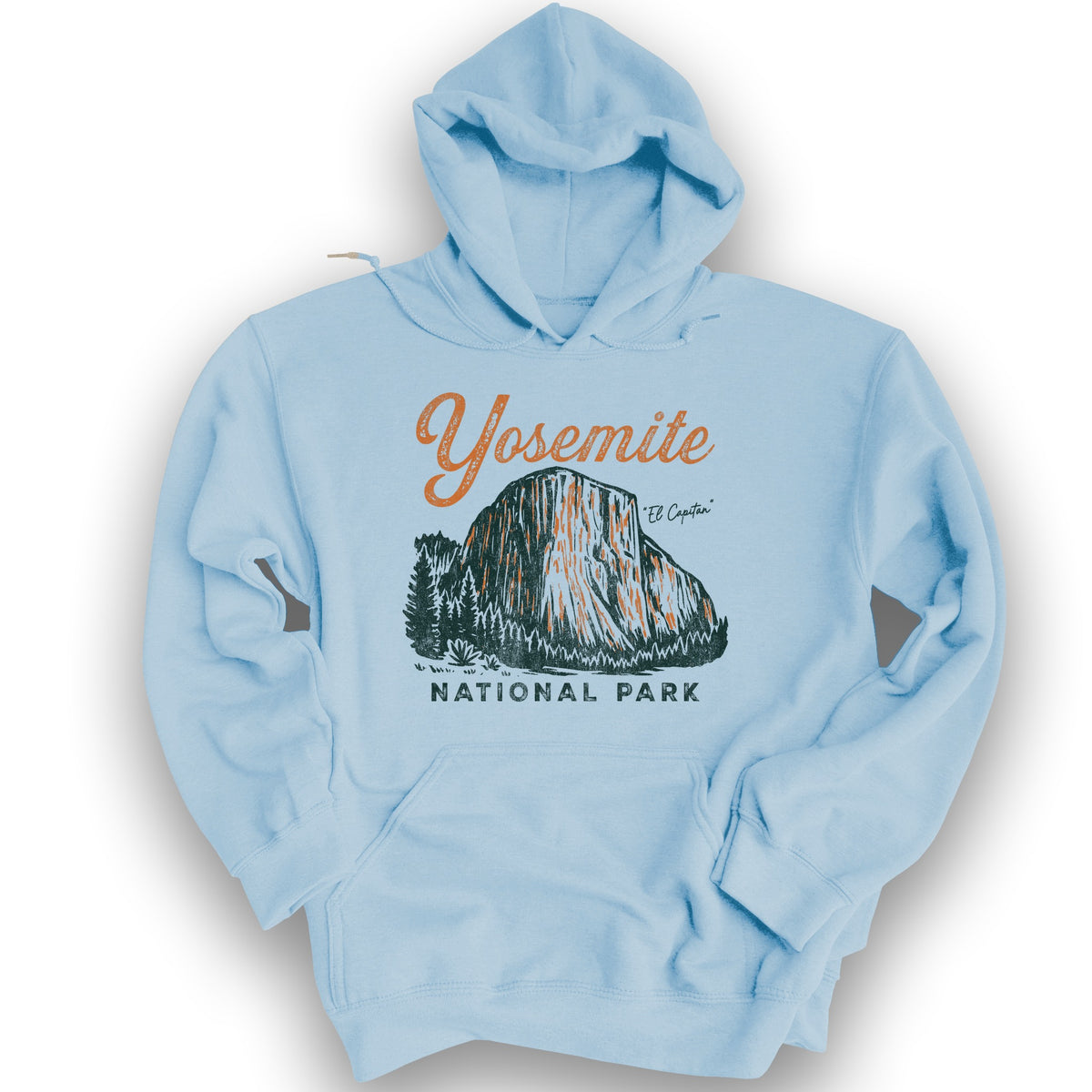 Yosemite El Capitan Sketch Hoodie - Light Blue