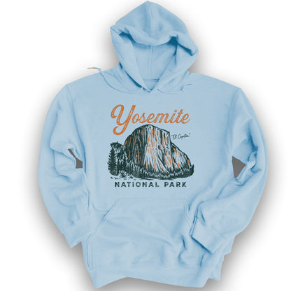 Yosemite El Capitan Sketch Hoodie - Light Blue