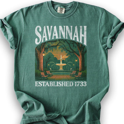 Savannah Georgia "Big and Bold" T-Shirt - Light Green