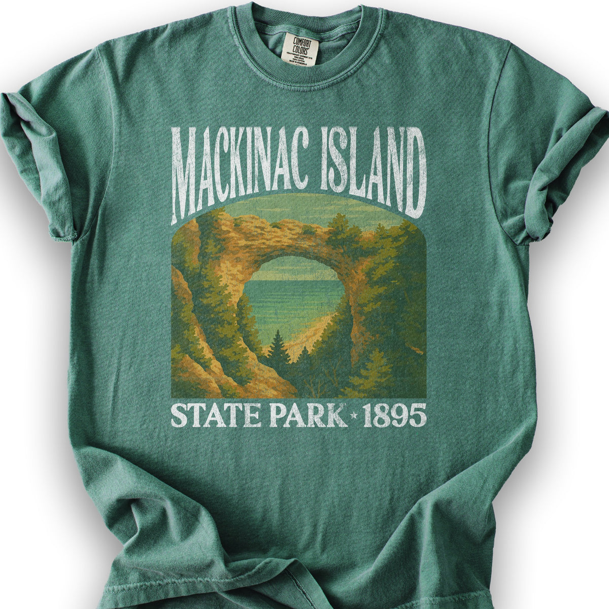 Mackinac Island State Park "Big and Bold" T-Shirt - Light Green