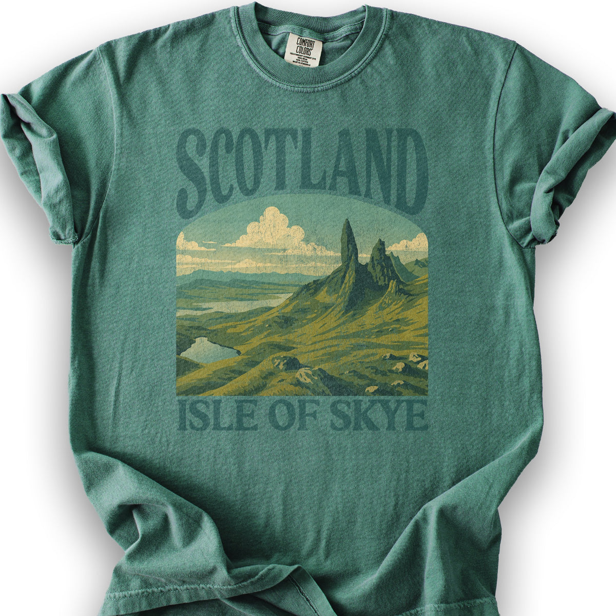 Scotland Isle of Skye "Big & Bold" T-Shirt - Light Green