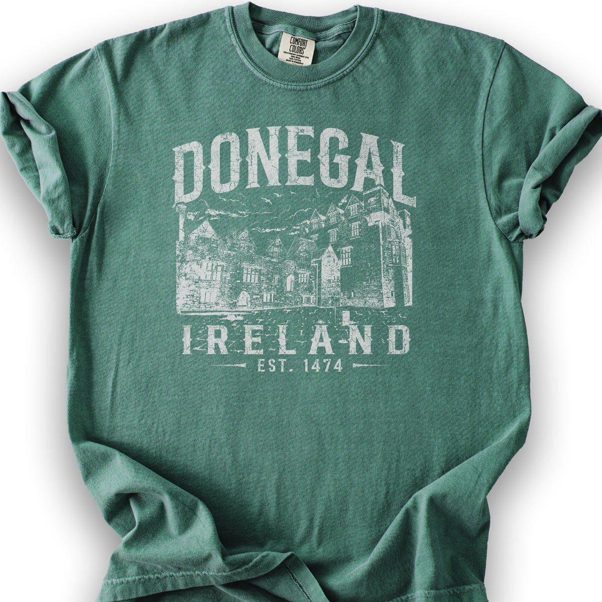 Donegal Ireland Sketch T-Shirt - Light Green