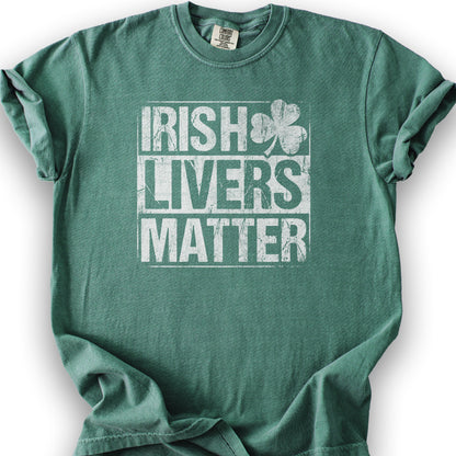 Irish Livers Matter T-Shirt - Light Green