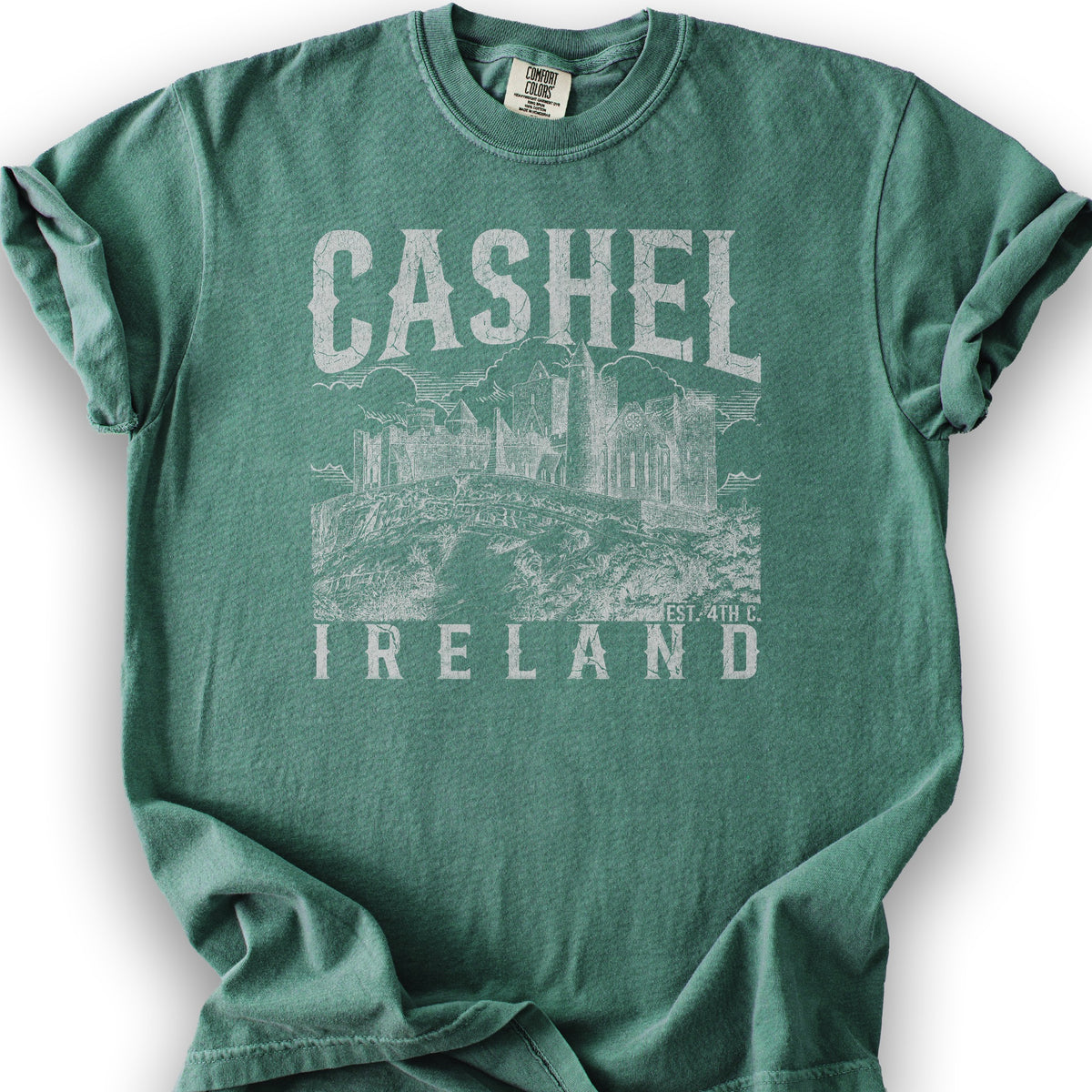 Cashel Ireland Sketch T-Shirt - Light Green