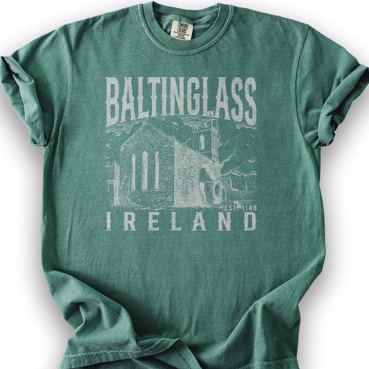 Baltinglass Ireland Sketch T-Shirt - Light Green