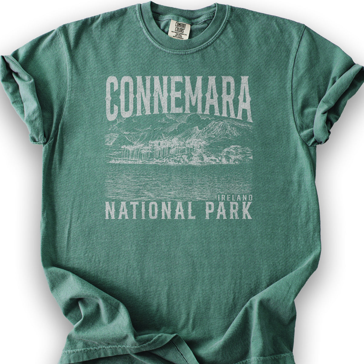 Connemara Ireland Sketch T-Shirt - Light Green