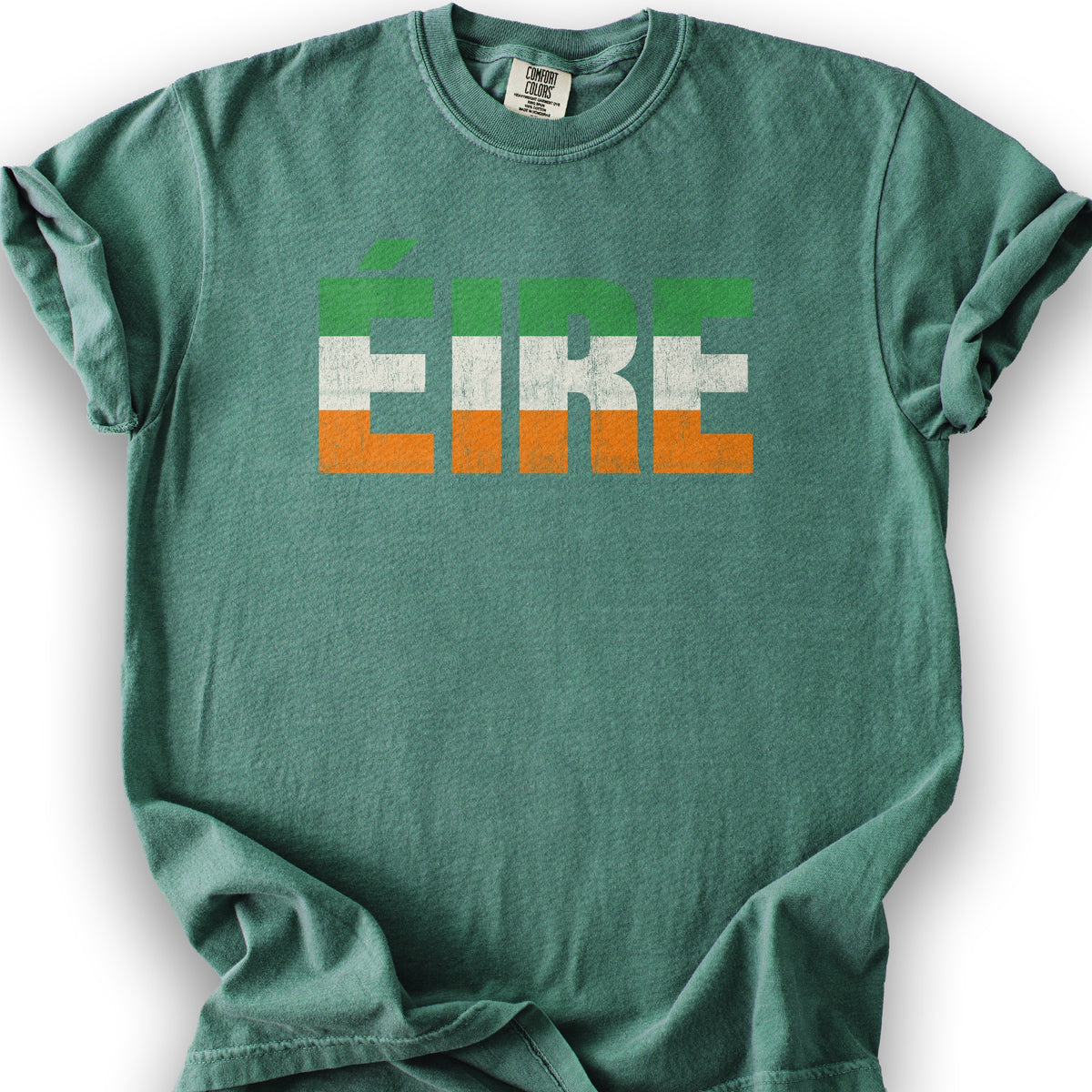 Eire Tricolor Stripe T-Shirt - Light Green