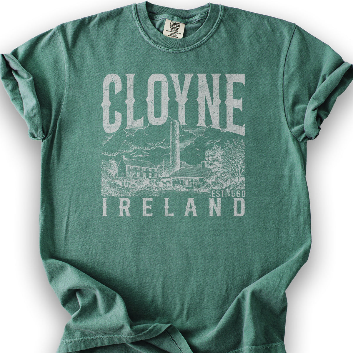 Cloyne Ireland Sketch T-Shirt - Light Green