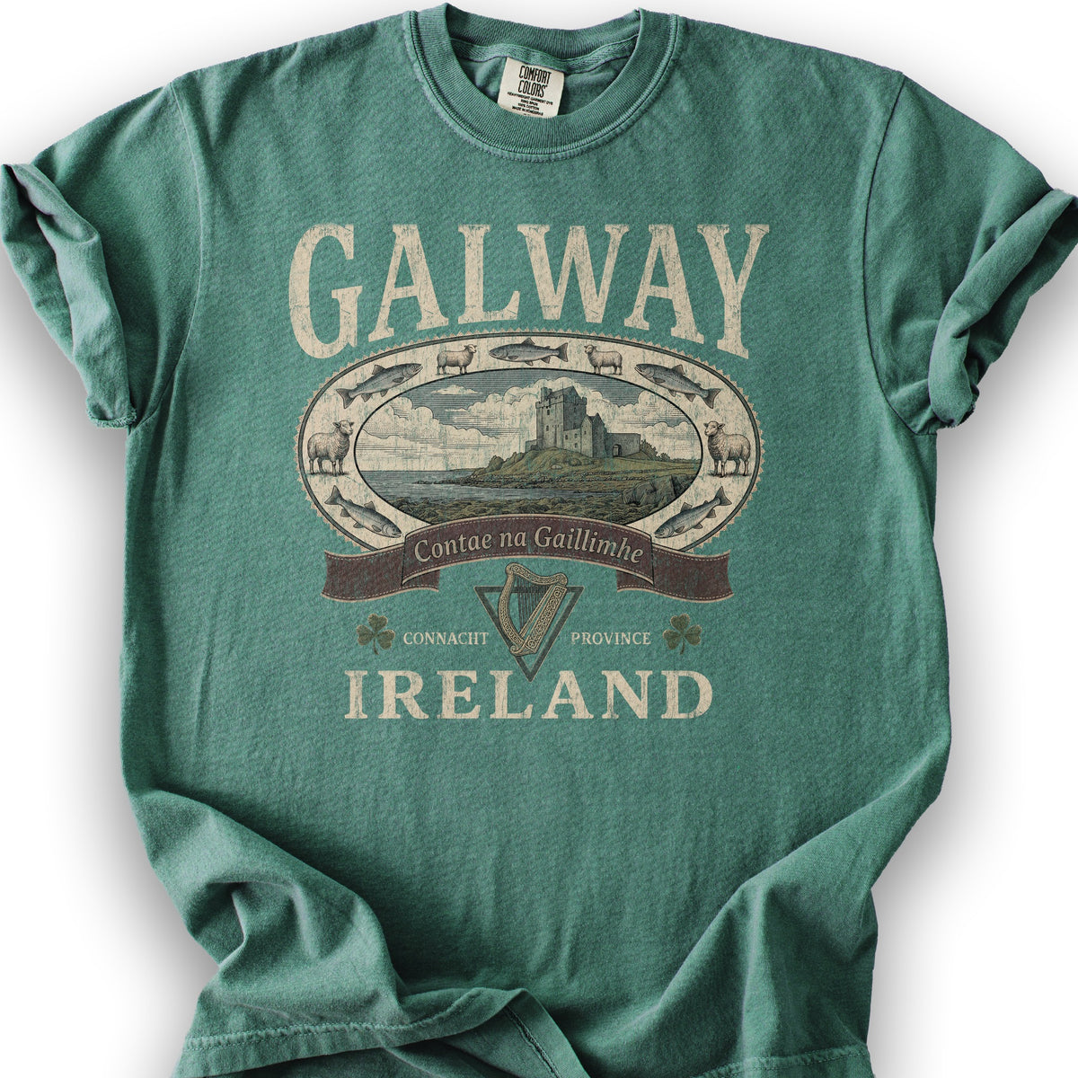 County Galway Heritage T-Shirt - Light Green