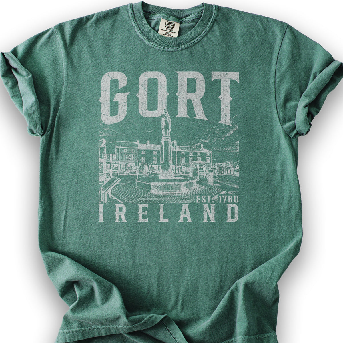 Gort Ireland Sketch T-Shirt - Light Green