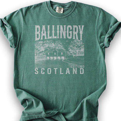 Ballingry Scotland Sketch T-Shirt - Light Green