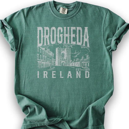 Drogheda Ireland Sketch T-Shirt - Light Green