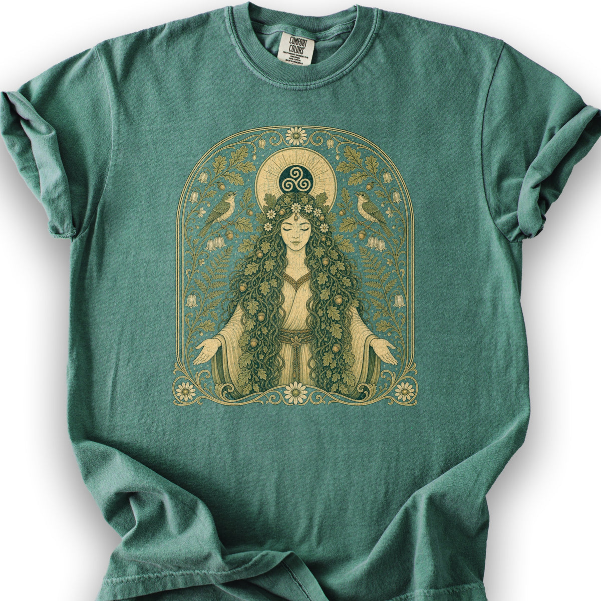 Celtic Goddess T-Shirt - Light Green