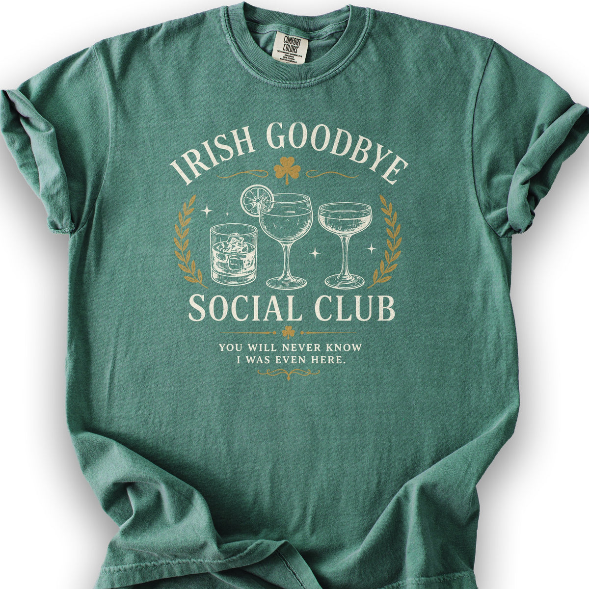 Irish Goodbye Club T-Shirt - Light Green