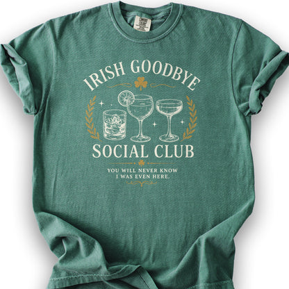 Irish Goodbye Club T-Shirt - Light Green
