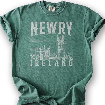 Newry Ireland Sketch T-Shirt - Light Green