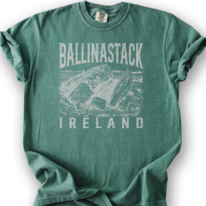 Ballinastack Ireland Sketch T-Shirt - Light Green